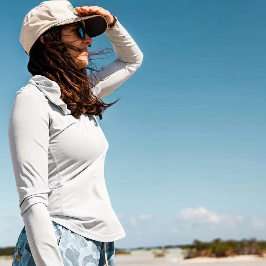 UPF40女款防晒衣长袖连帽轻薄修身透气吸湿户外运动休闲上衣J219