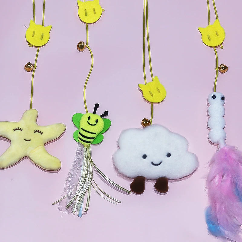 爆款荡秋千猫玩具伸缩悬挂可调节逗猫自嗨自粘解闷猫咪荡秋千玩具