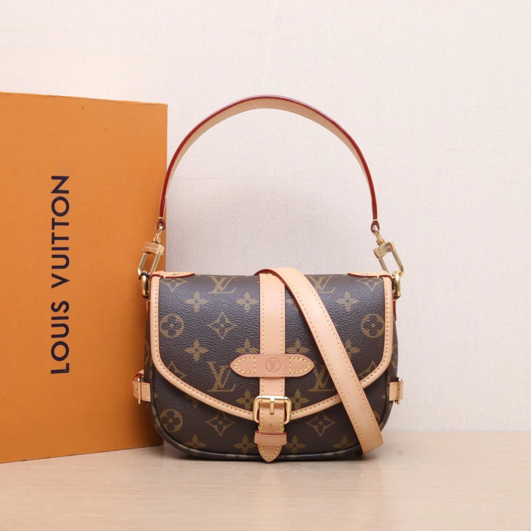 95新 LouisVuitton/路易威登 花花Saumur 双子星 小号 20 芯片