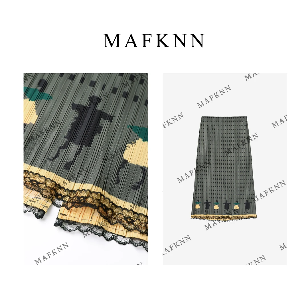 MAFKNN/玛肯时尚休闲简约纯色百搭夏季显瘦半身裙MK12660
