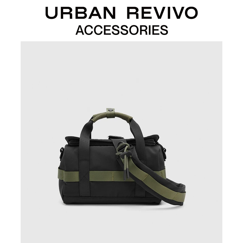 URBAN REVIVO2025春季新款男士撞色织带手提斜挎包UAMB50015