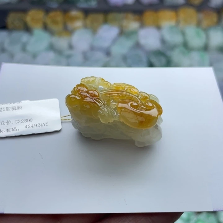 翡翠颈饰未镶嵌貔貅