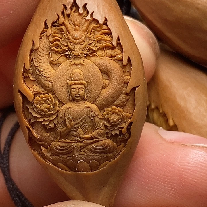 橄榄核吊坠橄榄核雕猴头手串手链