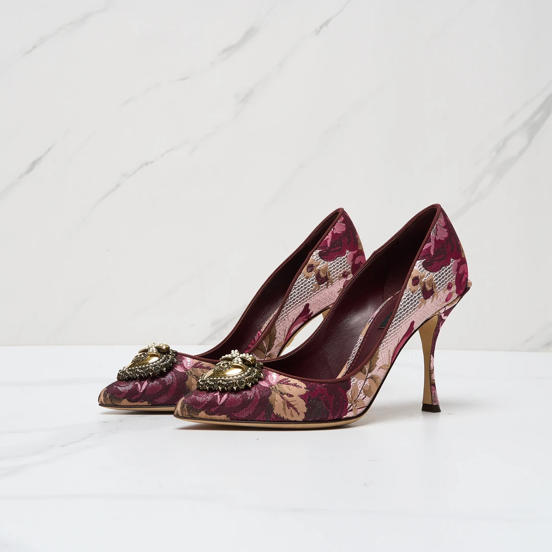 Dolce&Gabbana女士复古尖头高跟鞋DGGU00095