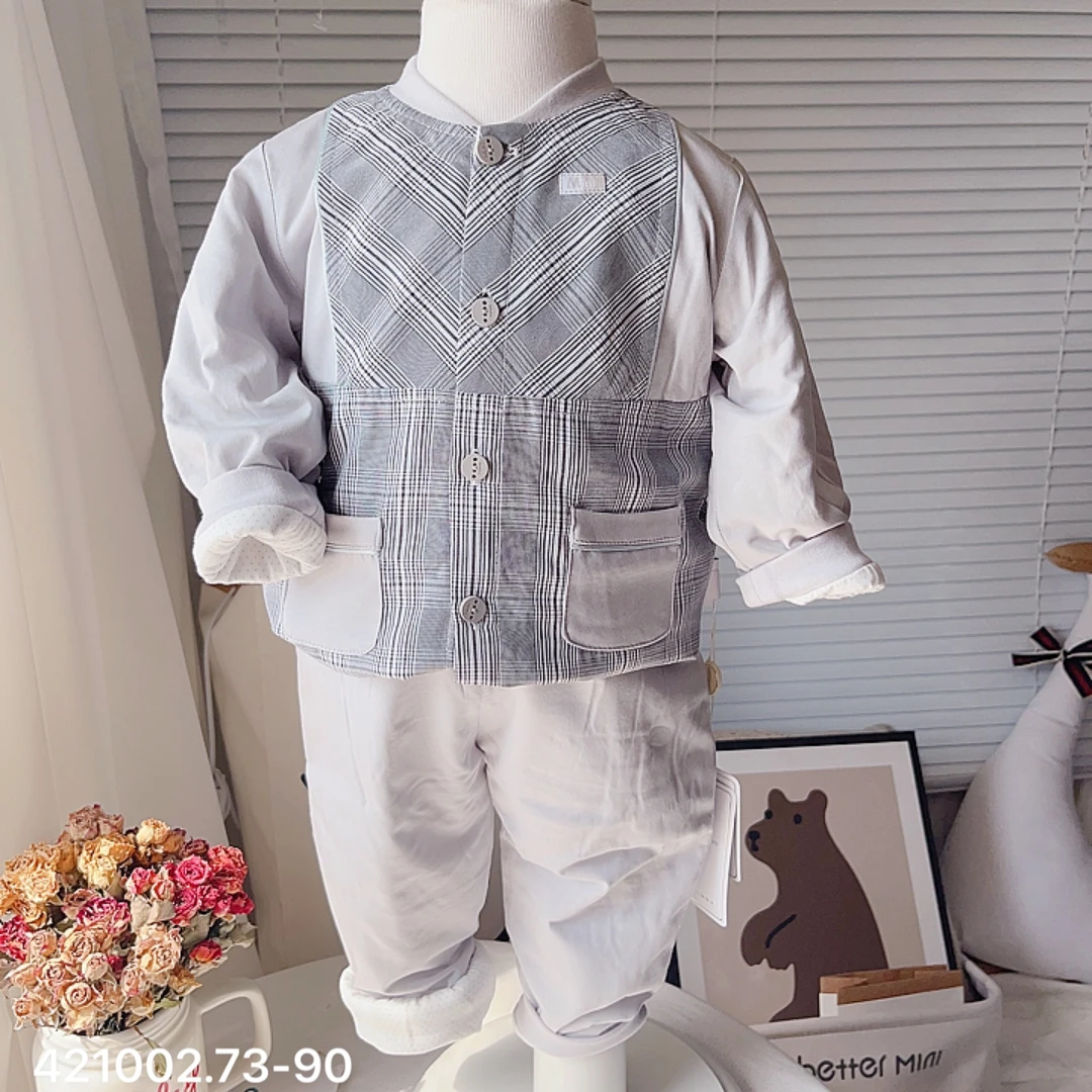 英贝蒂儿薄棉开衫套装