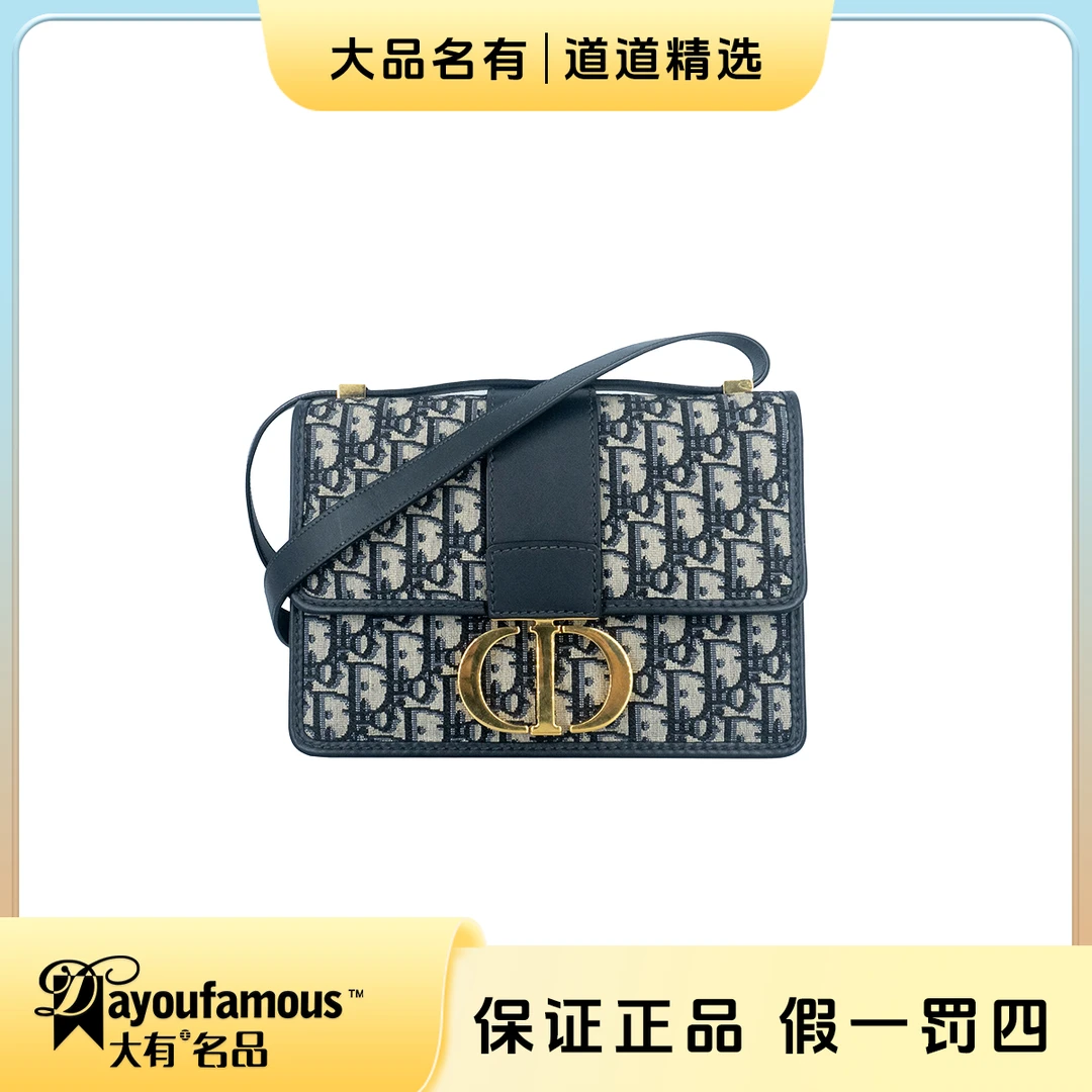 99新 DIOR/迪奥 ｜道道｜老花蒙田30皮肩带中号单肩斜挎包经典百搭