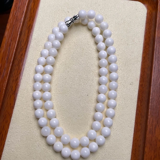 【艺品堂】6-7mm车车项链-瓷白