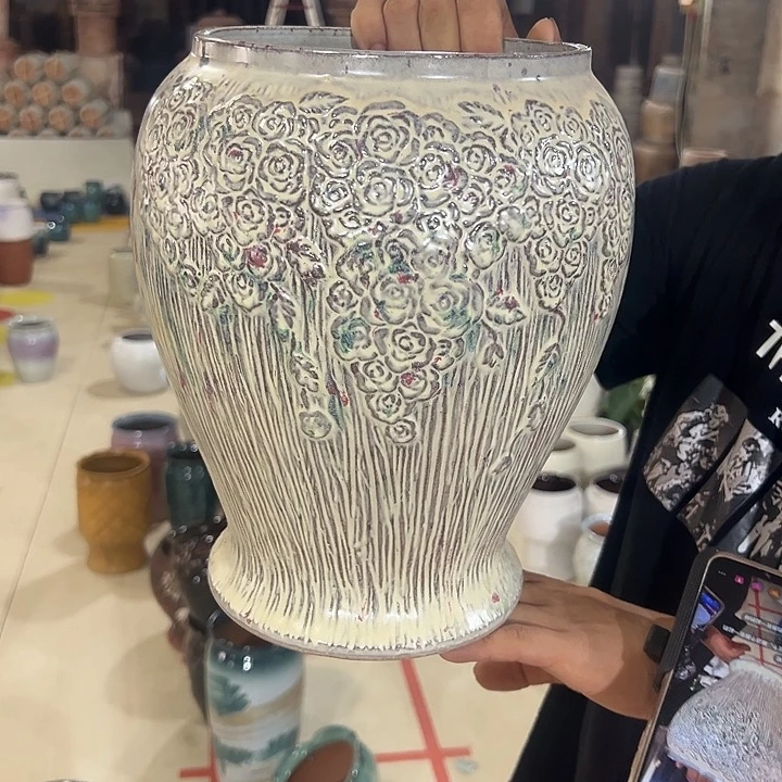 紫砂花盆高29口19