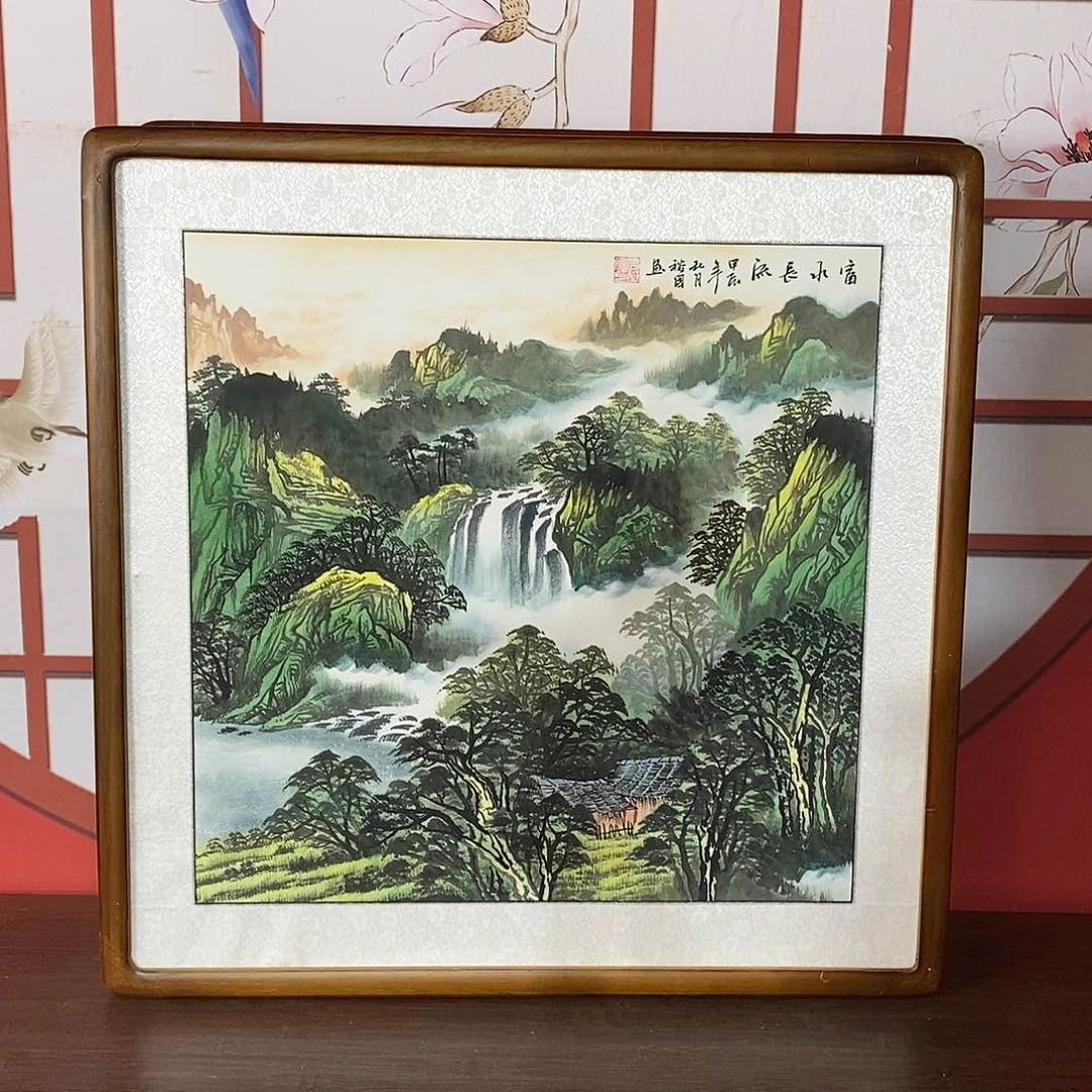 国画带框尺寸63✖️63带框包邮