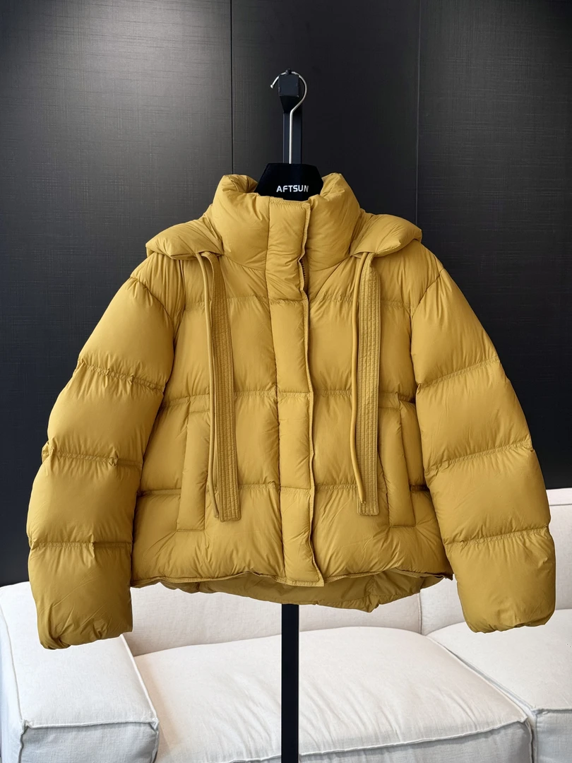 【张小张专属】冬季通勤百搭休闲连帽白鹅绒羽绒服2720