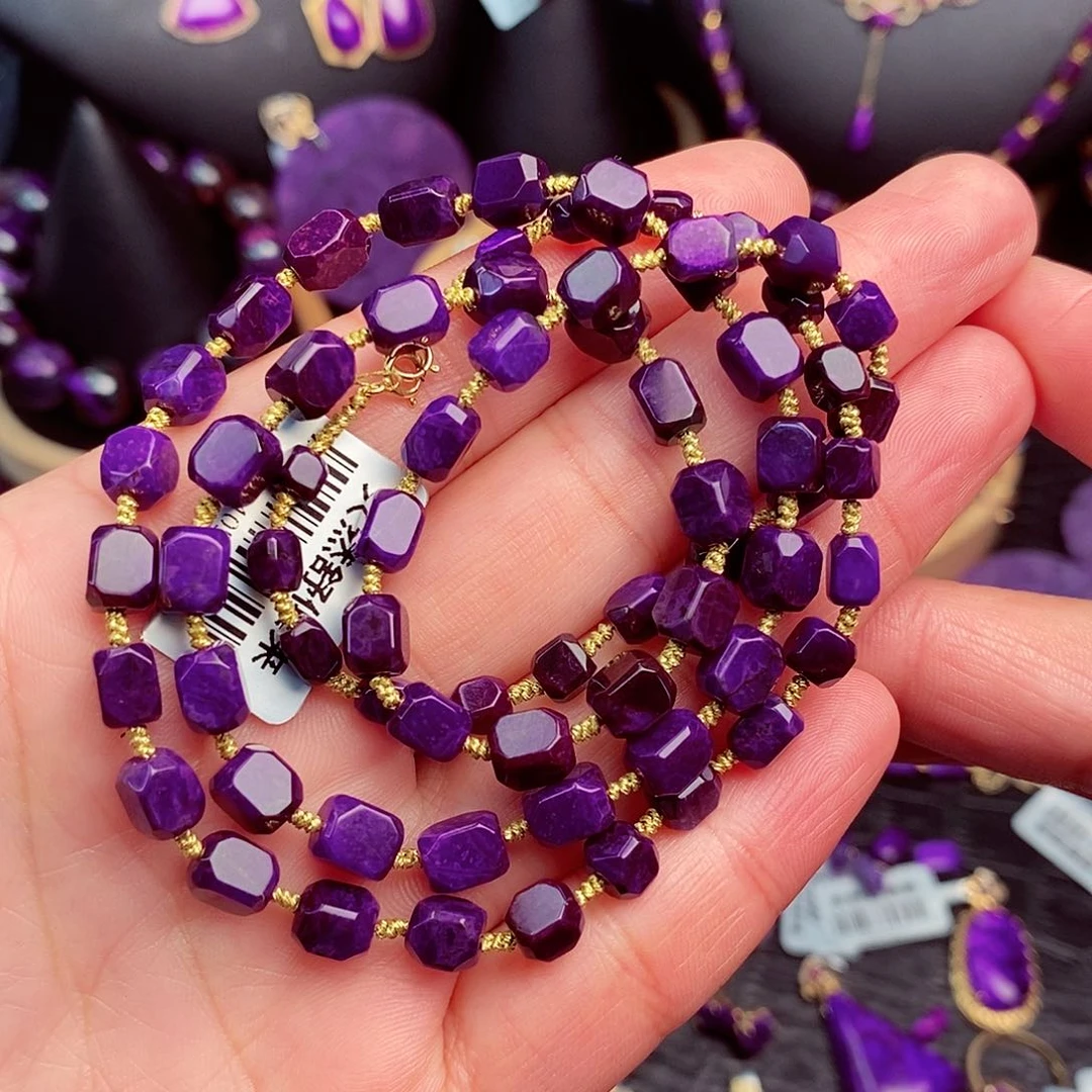 苏纪石（舒俱来）项链18K金镶嵌