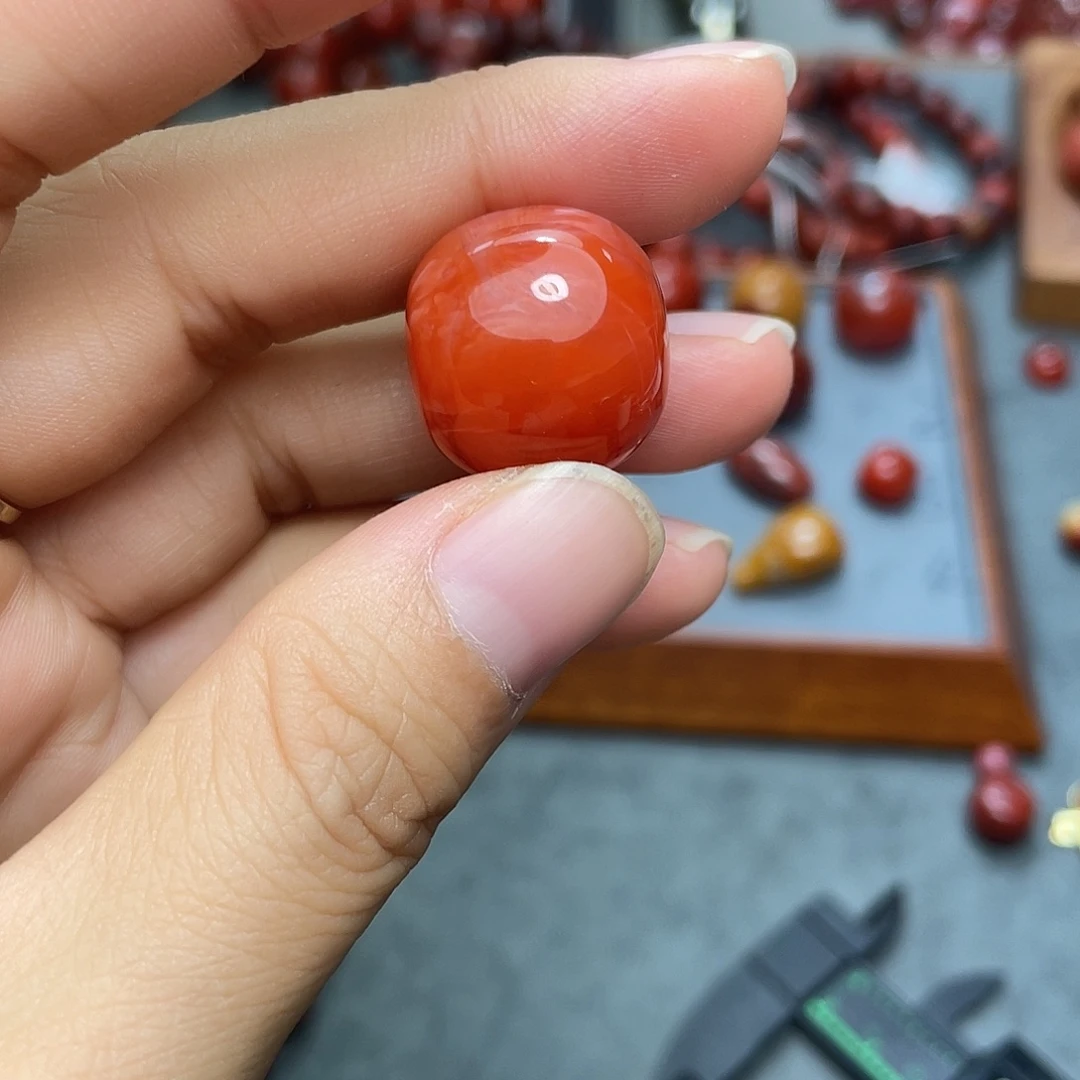 未镶嵌单珠南红玛瑙20