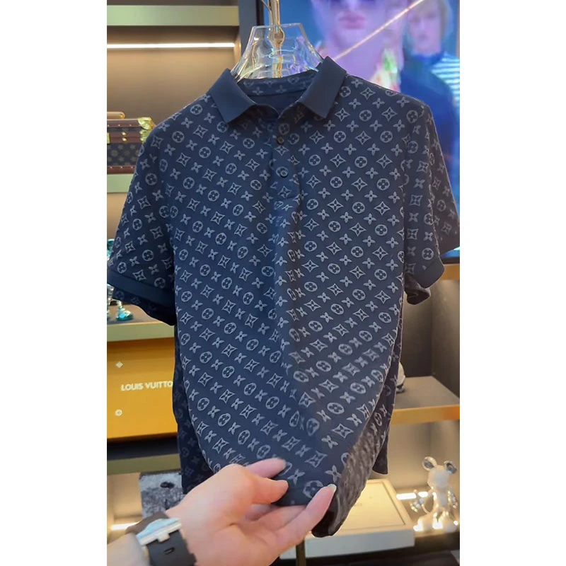 欧货高奢大牌男装Polo上衣2025夏季新款四叶草商务休闲POLO衫短袖