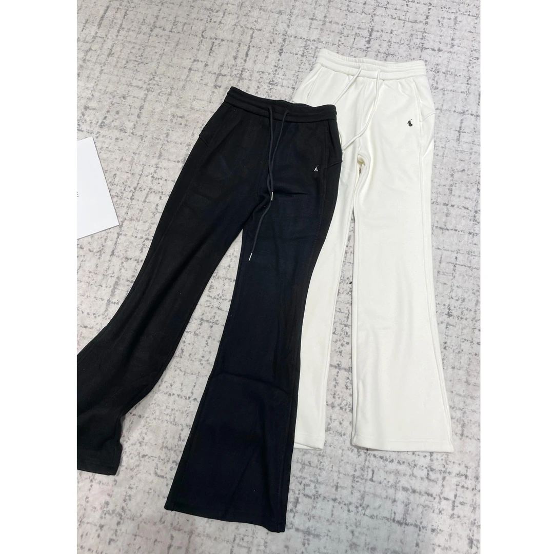 《An ni》秋冬新品时尚松紧腰抽绳加绒羊毛微喇裤Ani-C962