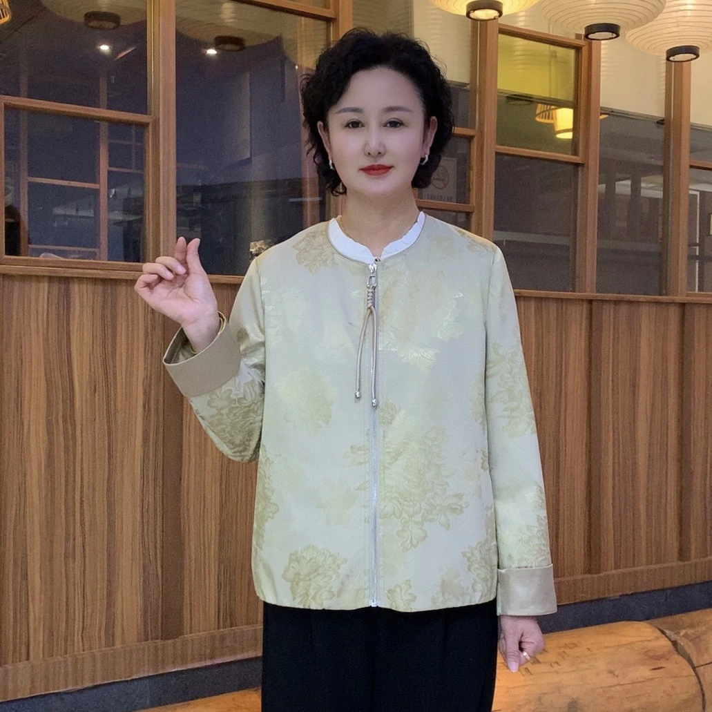 春秋新款气质时尚复古减龄休闲百搭新中式妈妈装