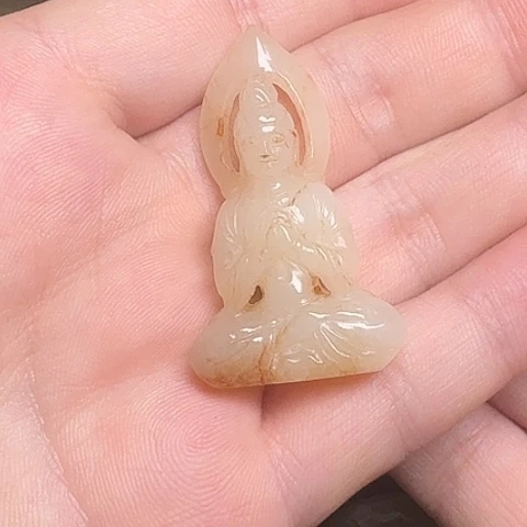 大***生和田玉（糖玉）未镶嵌挂件