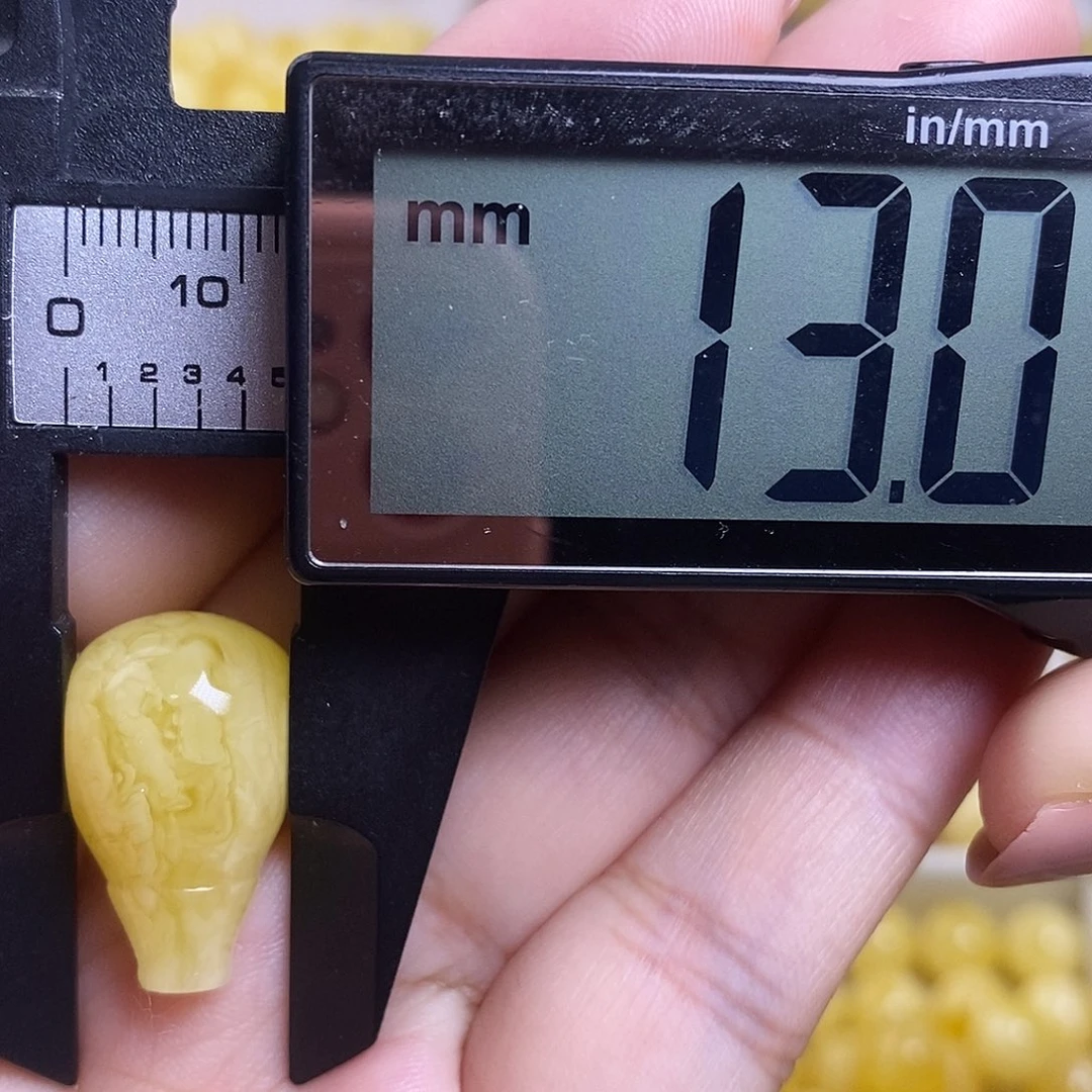 裸石琥珀未镶嵌蜜蜡三通