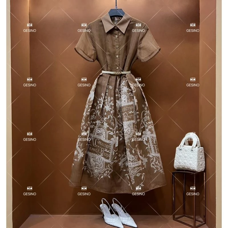 春夏优雅百搭时尚中国风女装连衣裙GS-52051