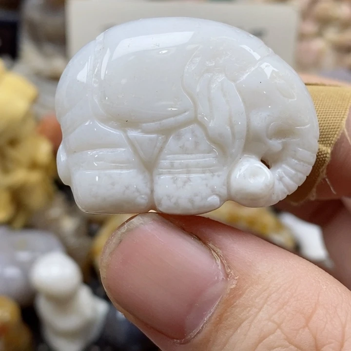 颈饰未镶嵌硅化珊瑚（珊瑚玉）