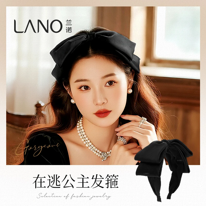 兰诺【落跑甜心】双层大蝴蝶结发箍法式气质头箍小众设计高级感发饰