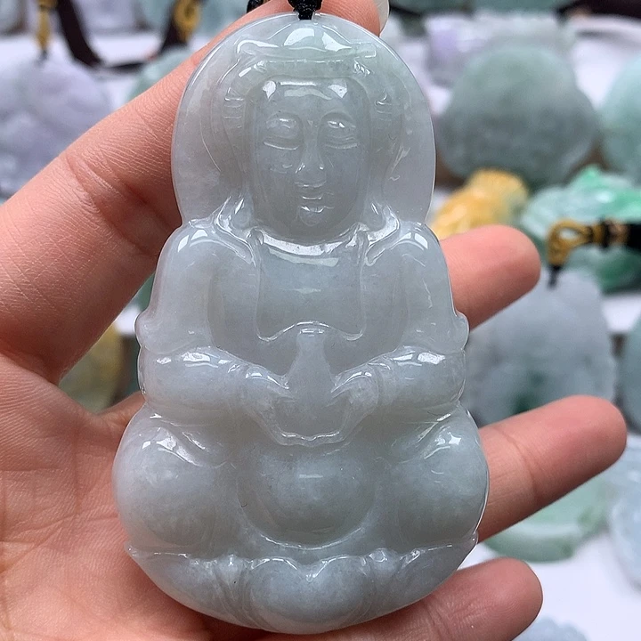 翡翠未镶嵌颈饰大观音福利