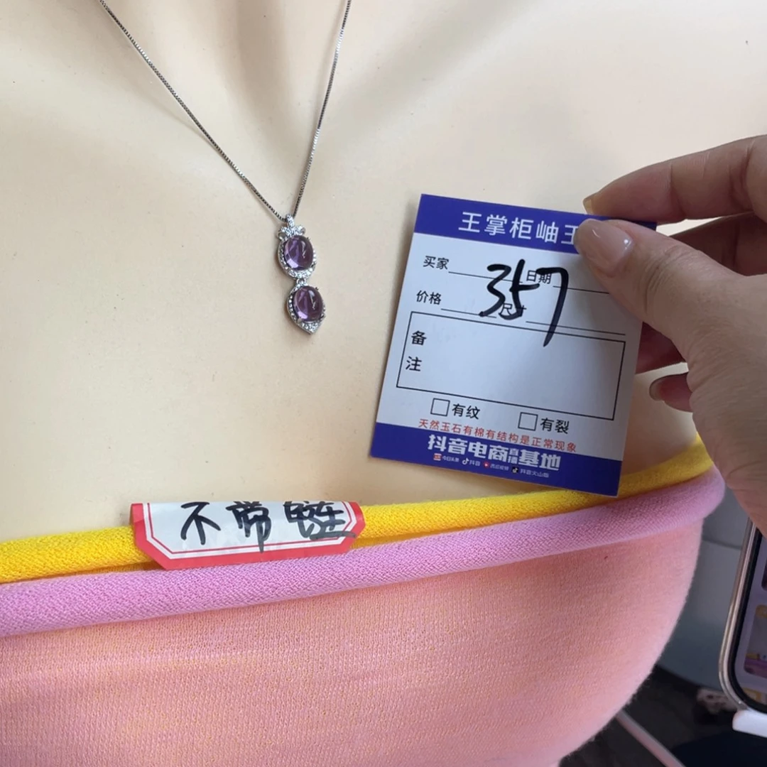 颈饰银S925镶嵌紫晶
