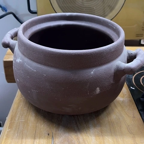 微瑕，明火，口径19高14无盖变形把子有裂痕，3L