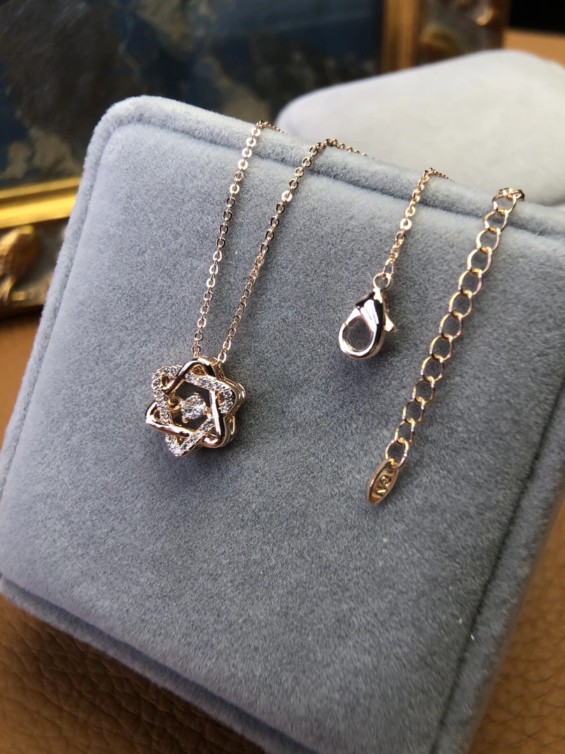 铜合金项链 C8358 FR★【六芒星】轻奢女款项链