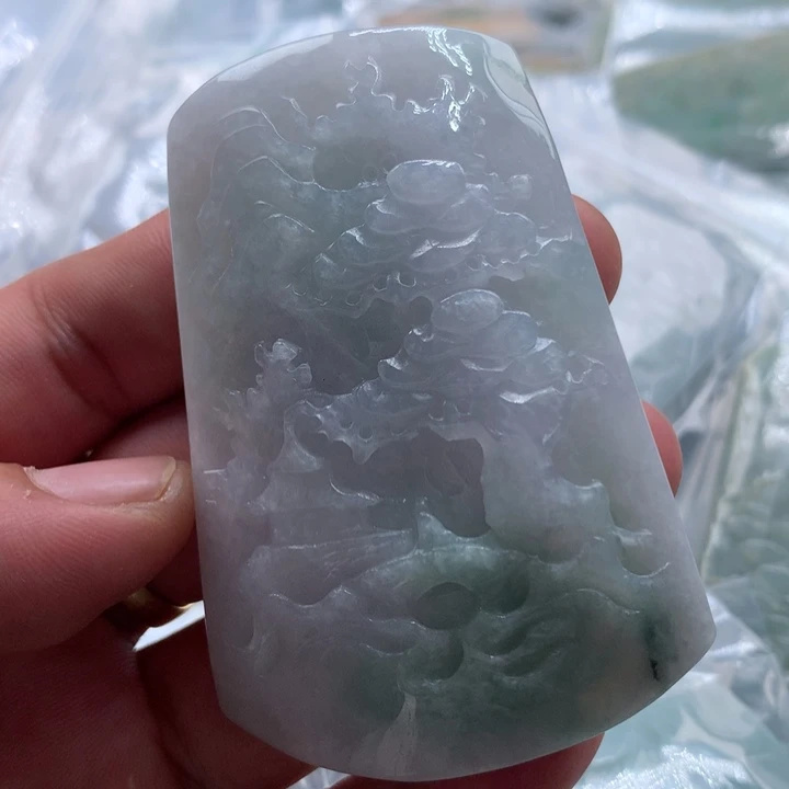 翡翠未镶嵌颈饰保真天然a货翡翠