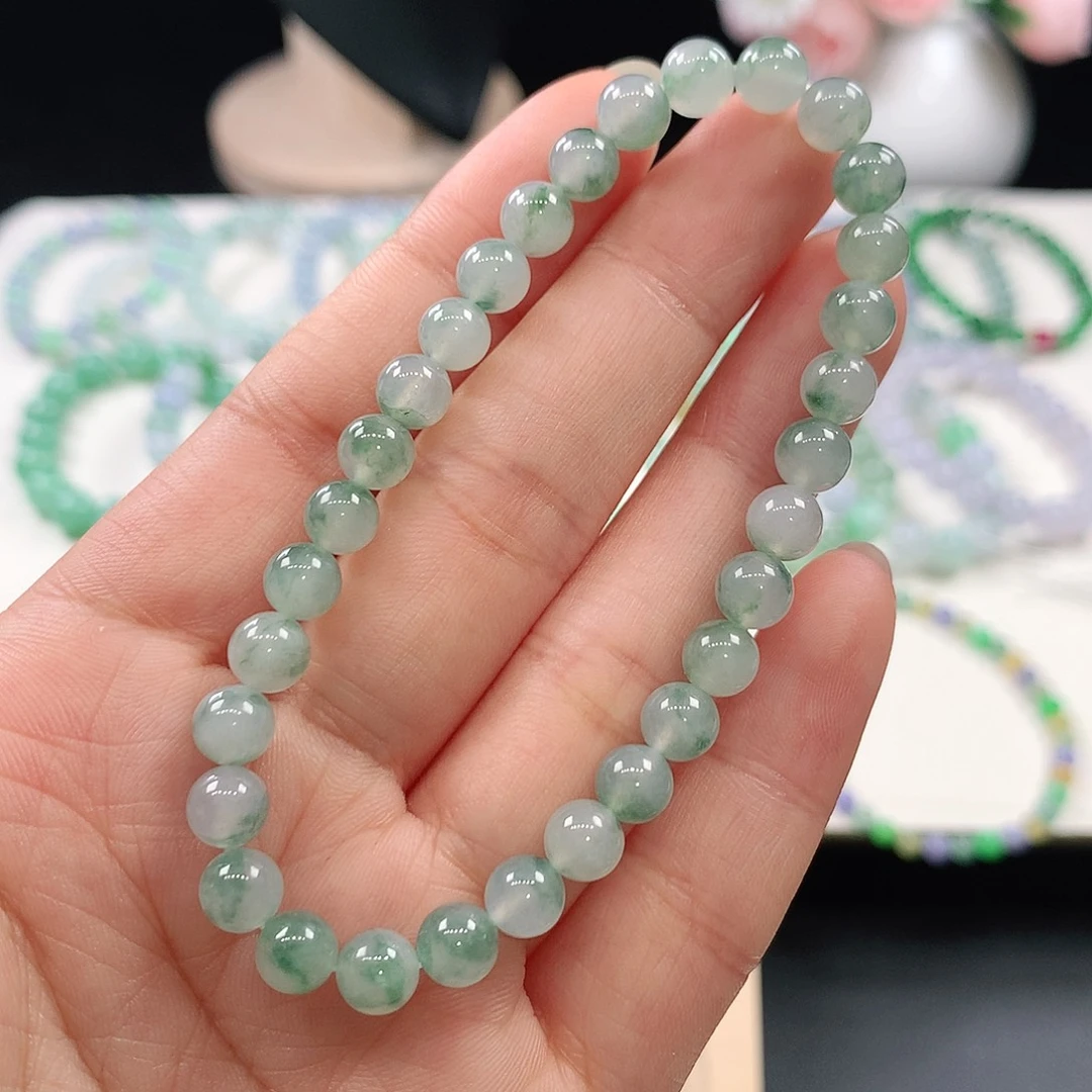 翡翠未镶嵌手链6mm