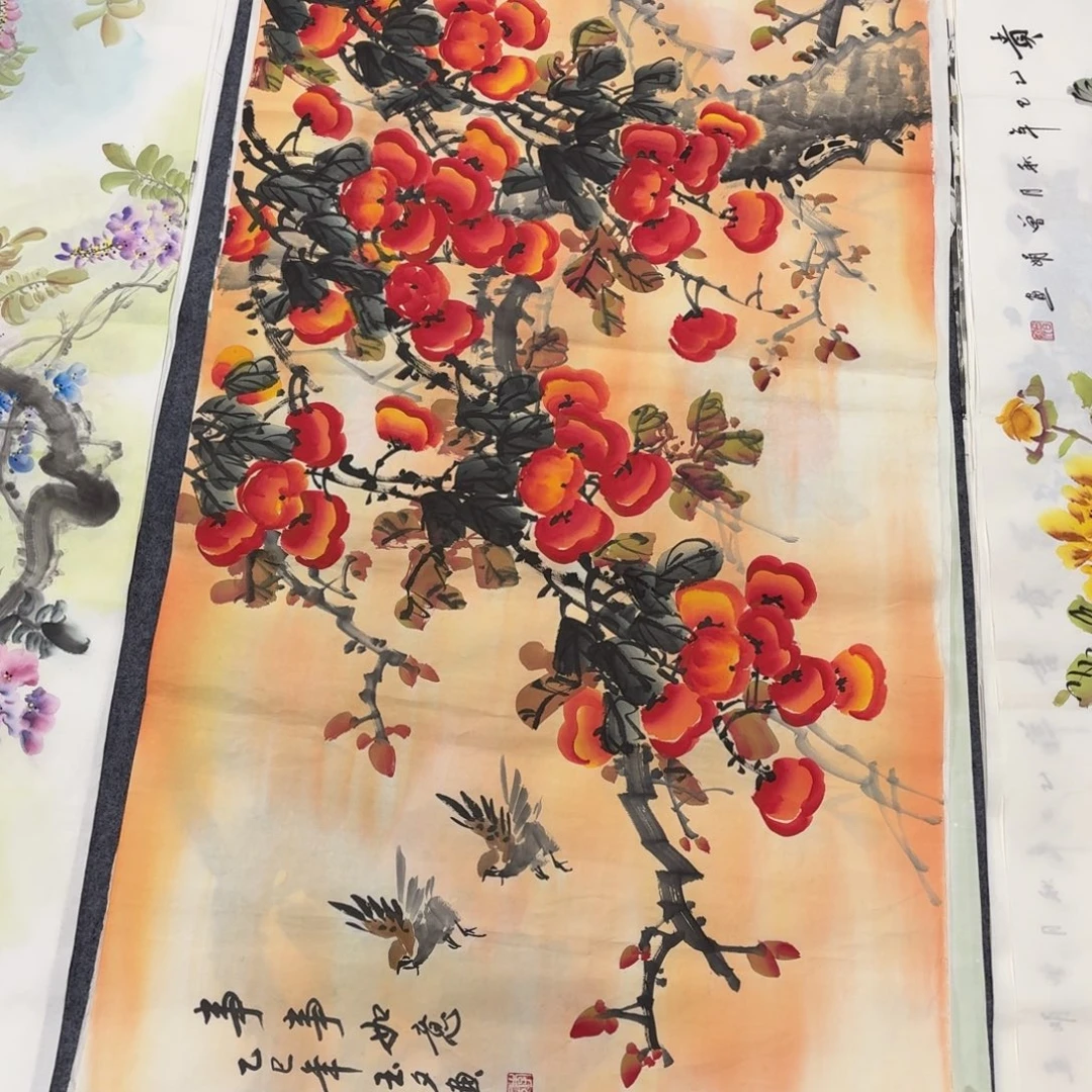国画140×70手绘画画画