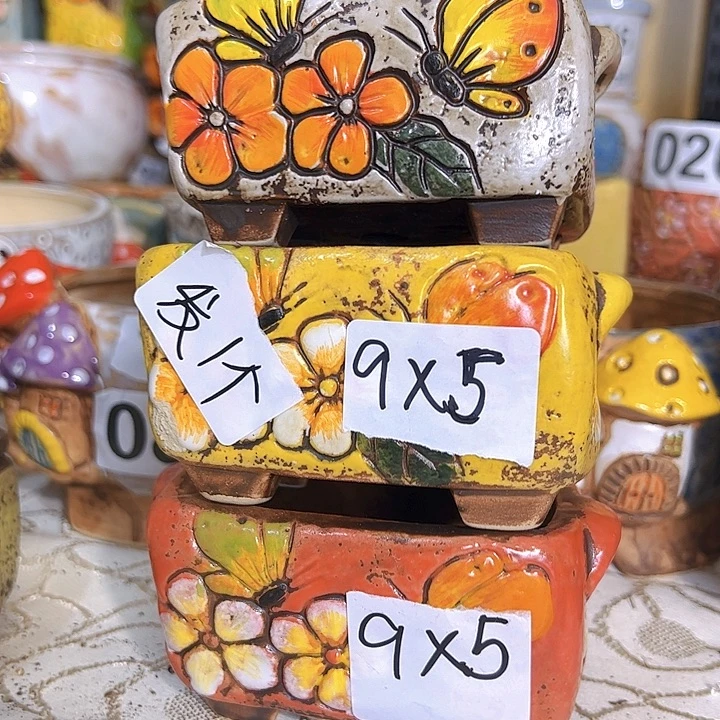 陶瓷多肉花盆满15包邮