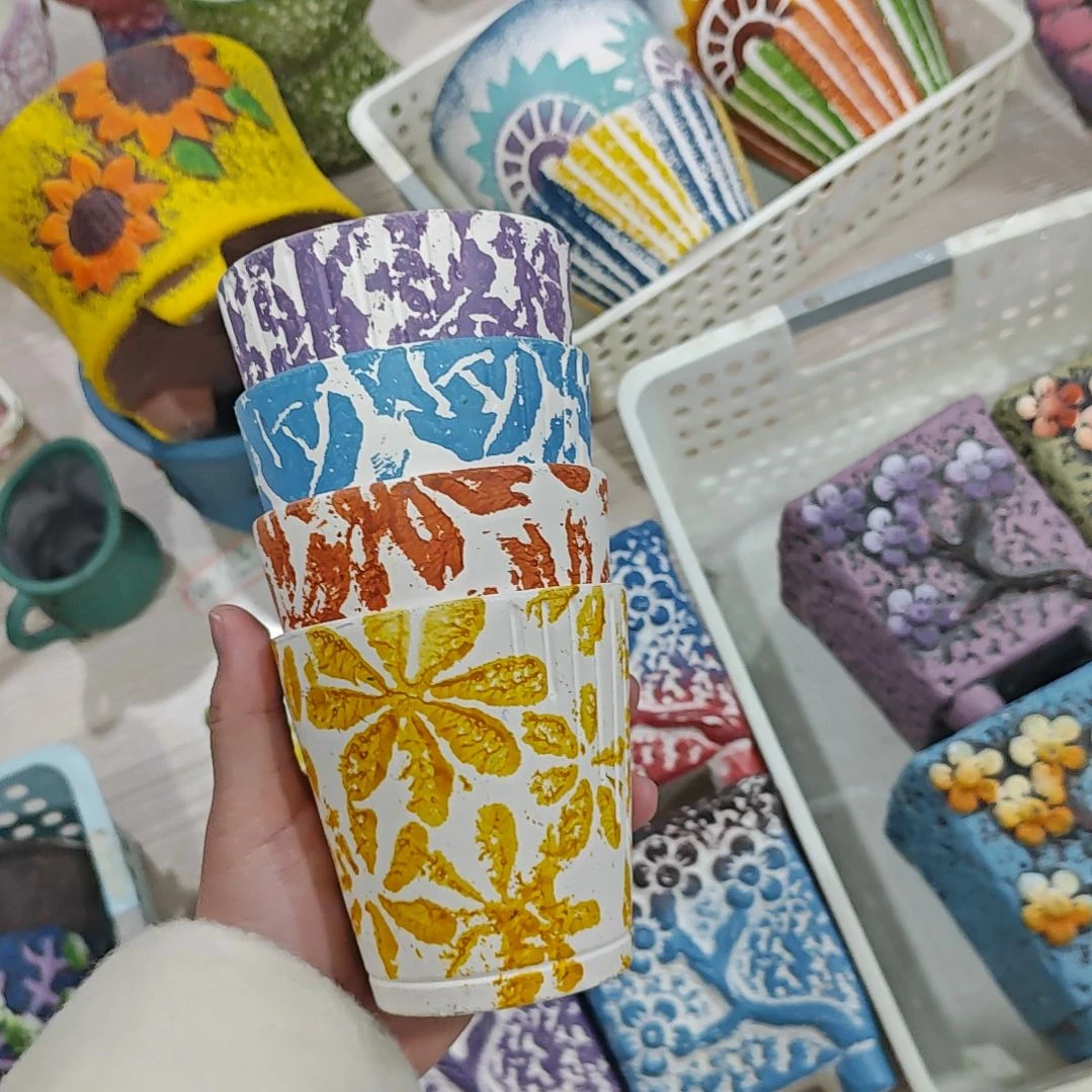 陶吸水透气的白陶花盆凑满12发货