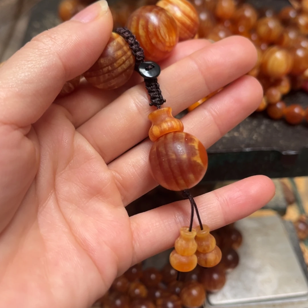 小***文松木（琥珀木）手串/手链珠子配饰