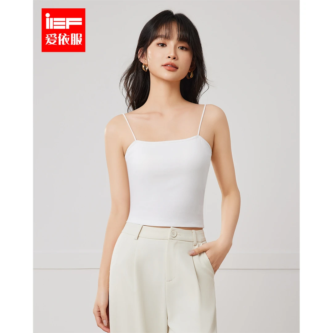 IEF/爱依服夏季新款纯欲风洋气修身显瘦短款露背裹胸吊带通勤
