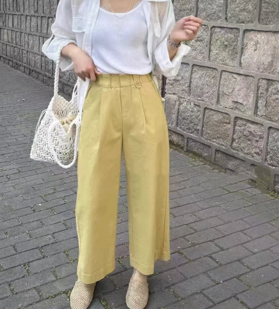 8290-9301 花苞松紧腰九分裤休闲裤爆款