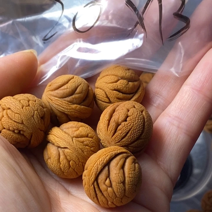 手串文玩核桃秦岭野生龙纹桃核20