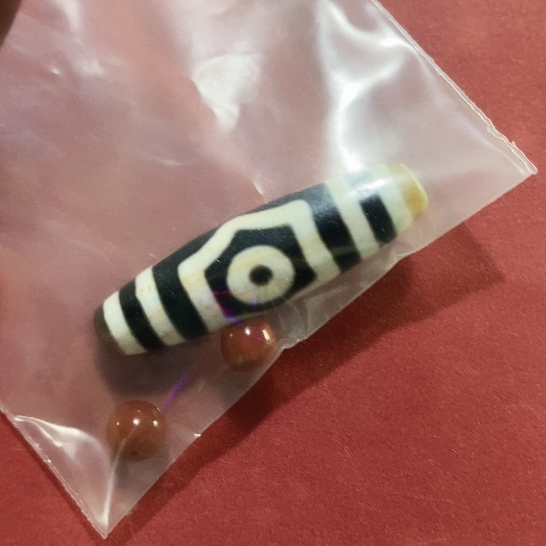 手***筒玛瑙/玉髓合金颈饰行运三眼