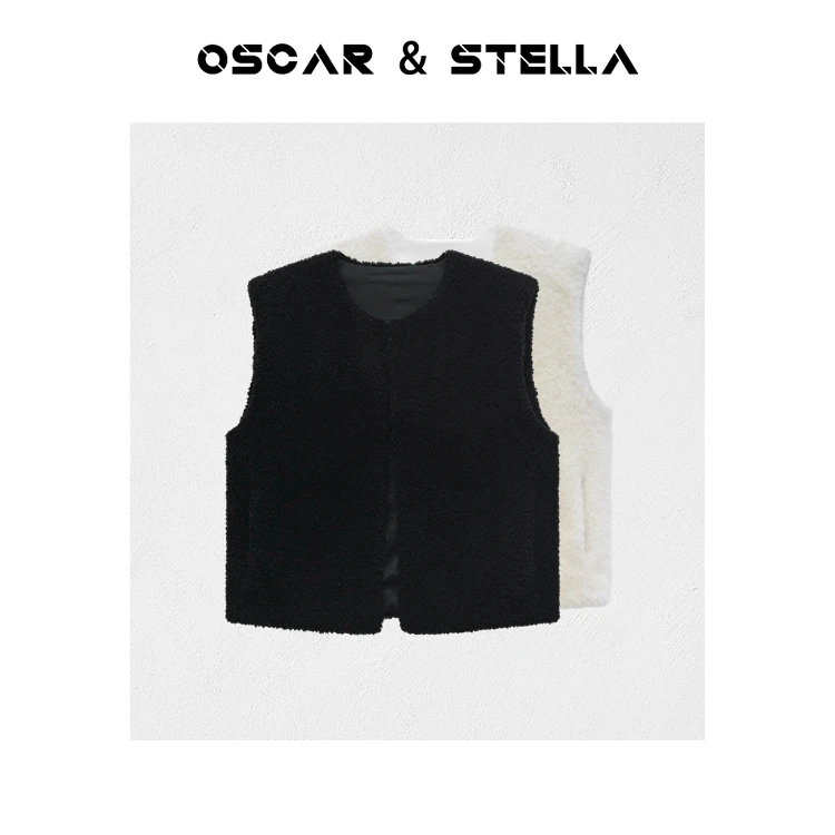 OSCAR&STELLA【晚宴】圆领时尚新款冬 女羊毛马甲91 0420