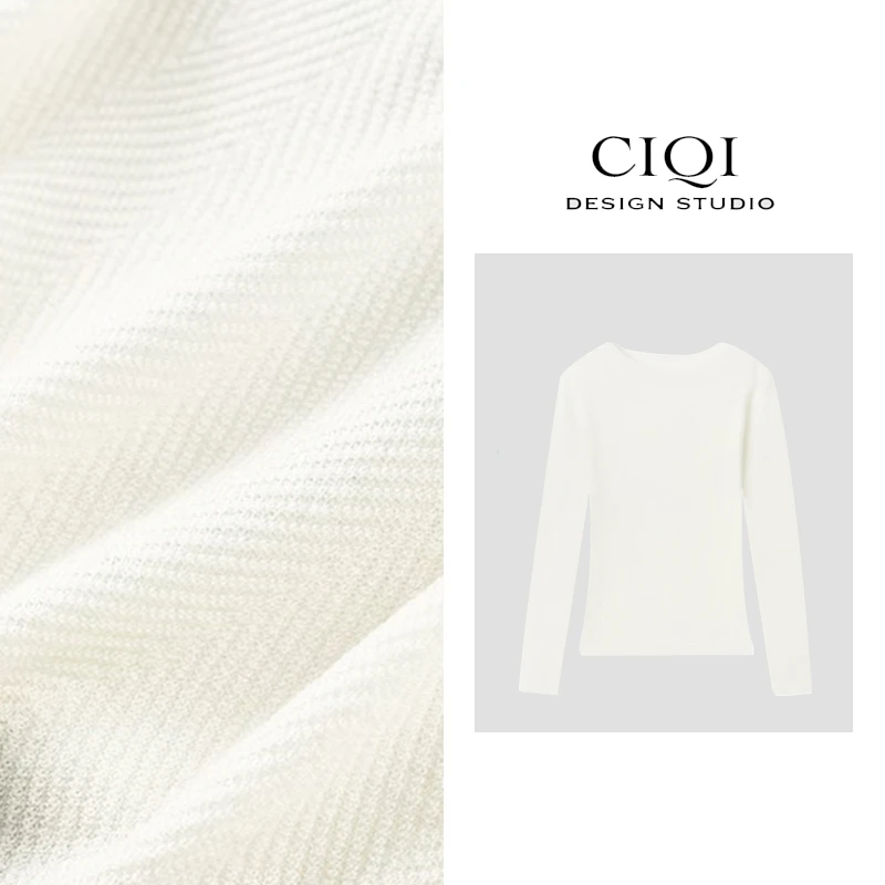 【米爷专属】“温线流”原创水波纹针织肌肤衣羊毛针织衫25038