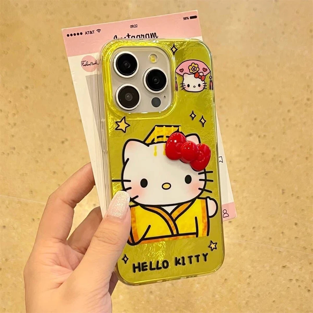搞怪可爱皇帝Kitty猫适用iPhone16pro苹果14手机壳13硅胶12潮15