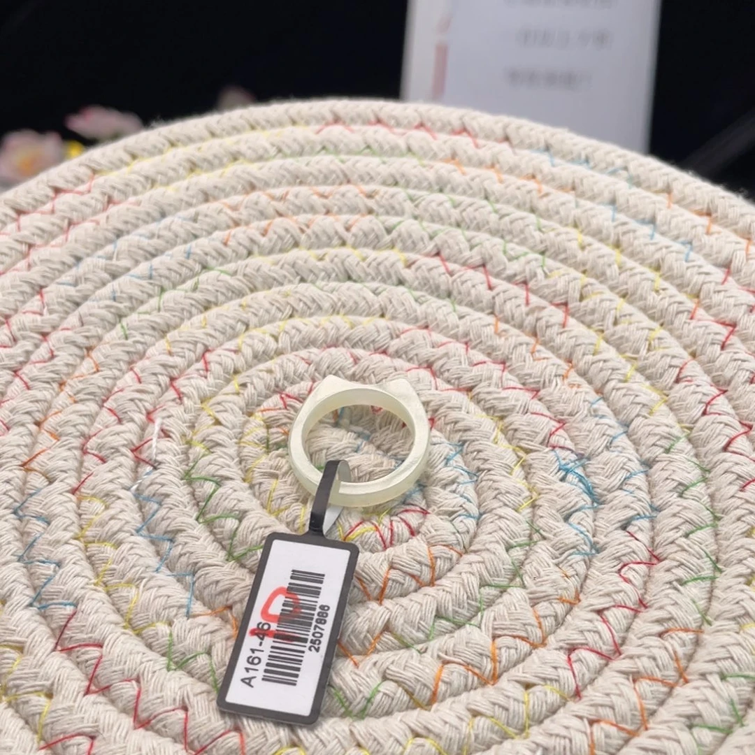 和田玉未镶嵌戒指m11晴水猫猫头16.4