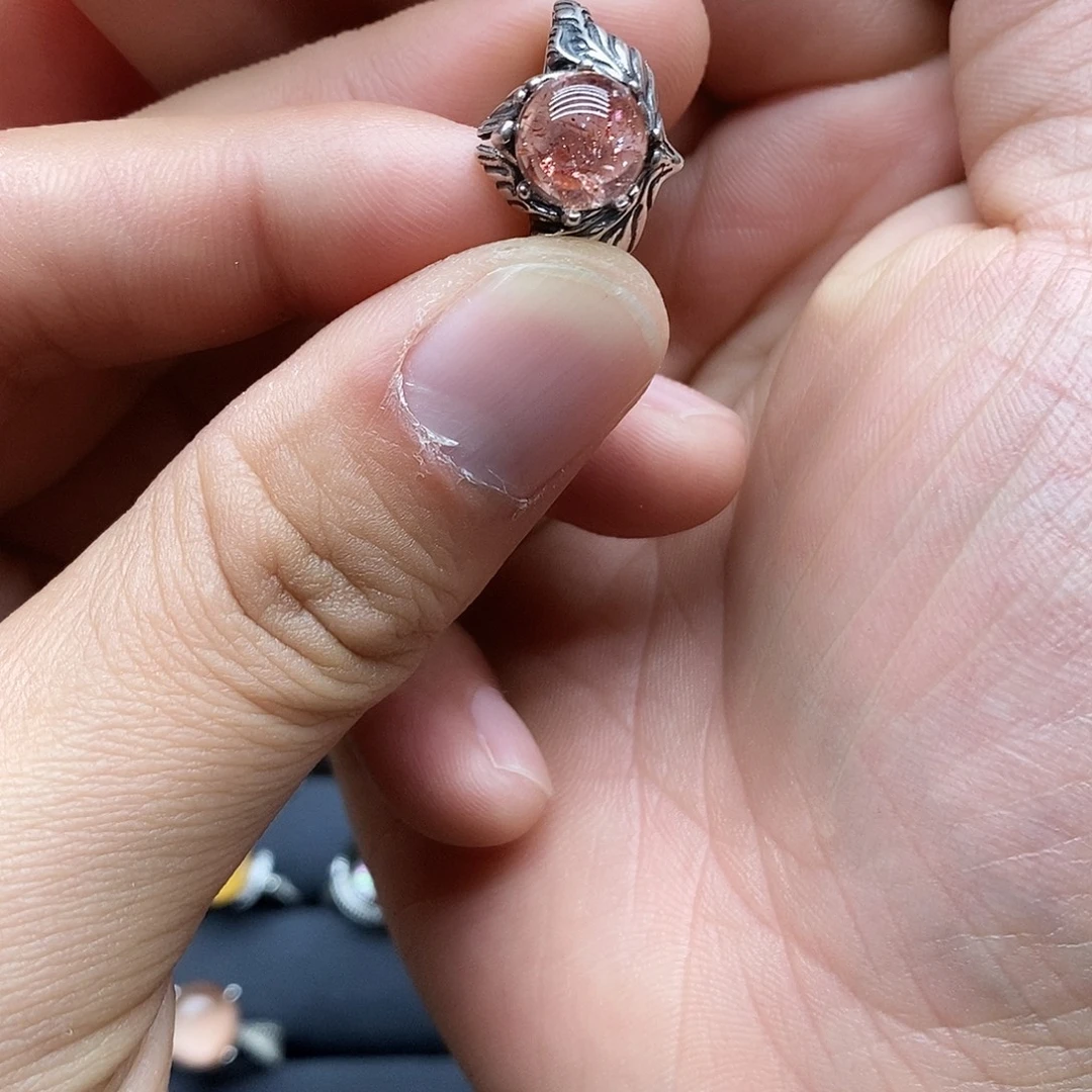 s***n银S925镶嵌水晶戒指活口