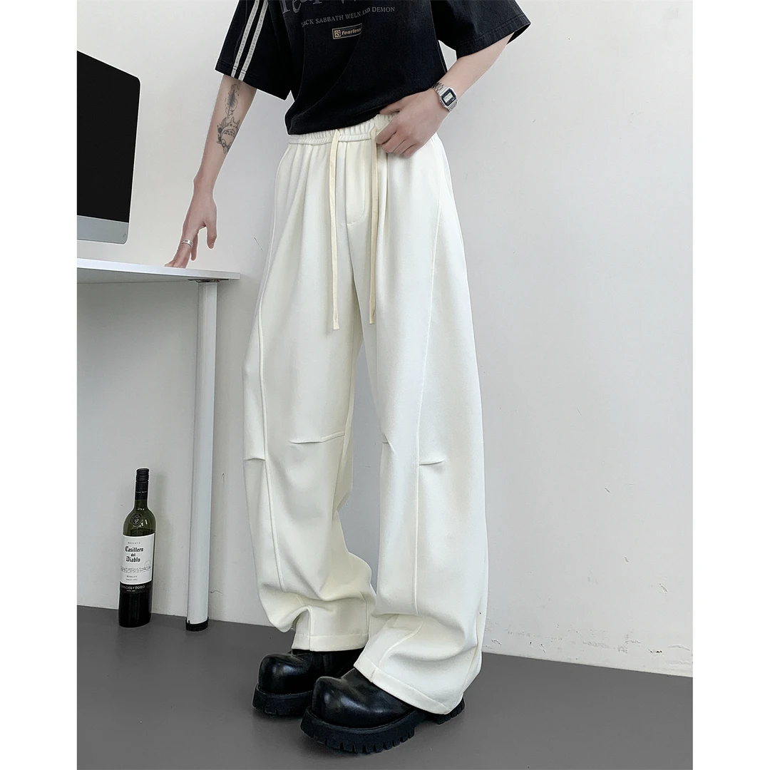 璟喆霁夏季男裤子运动裤卫裤宽松百搭港风菠萝格直筒裤子男休闲