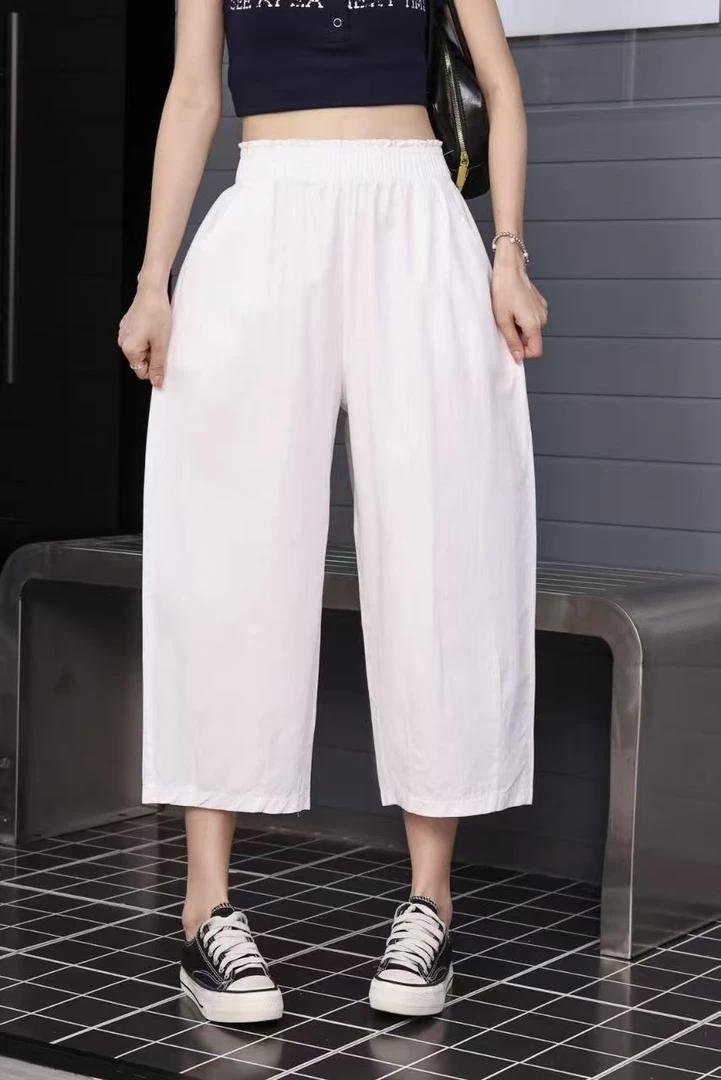 2025夏季新款休闲纯色哈伦裤宽松百搭薄款