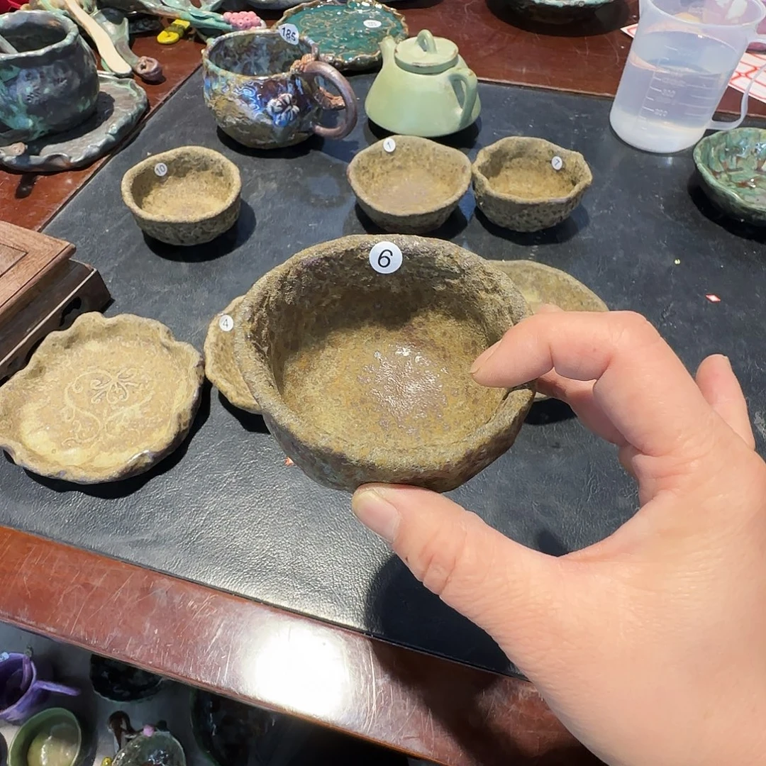 清***影纯手工咖啡杯盘碗