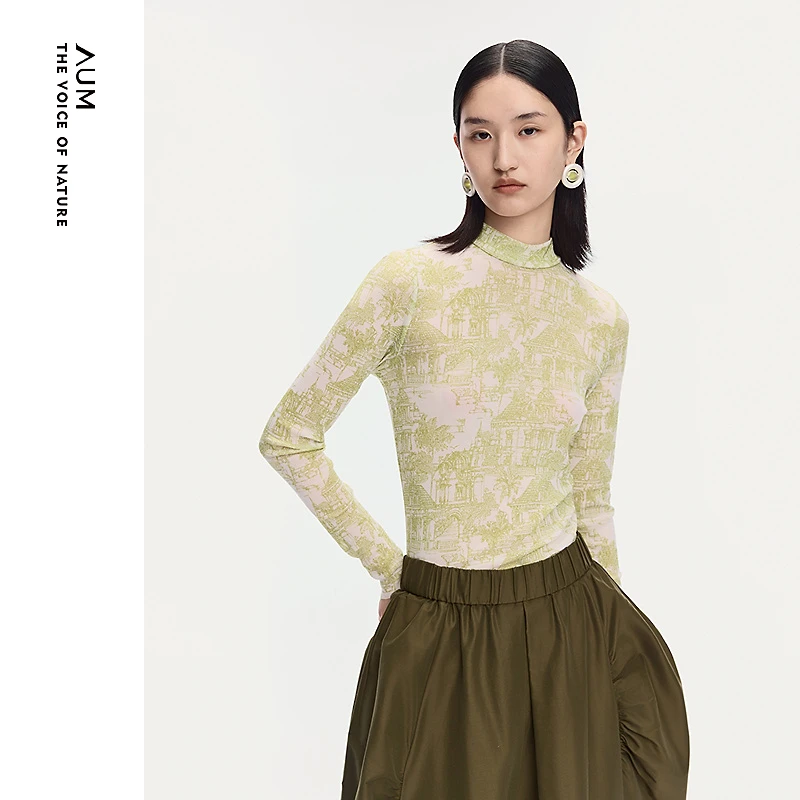 AUM噢姆25年秋季舒适百搭单品打底衫M1FZ31151