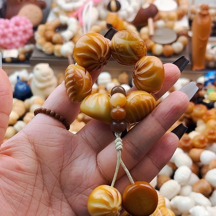 菩提根/象牙果手串爱***.微瑕包子手捻/爱吃豆包