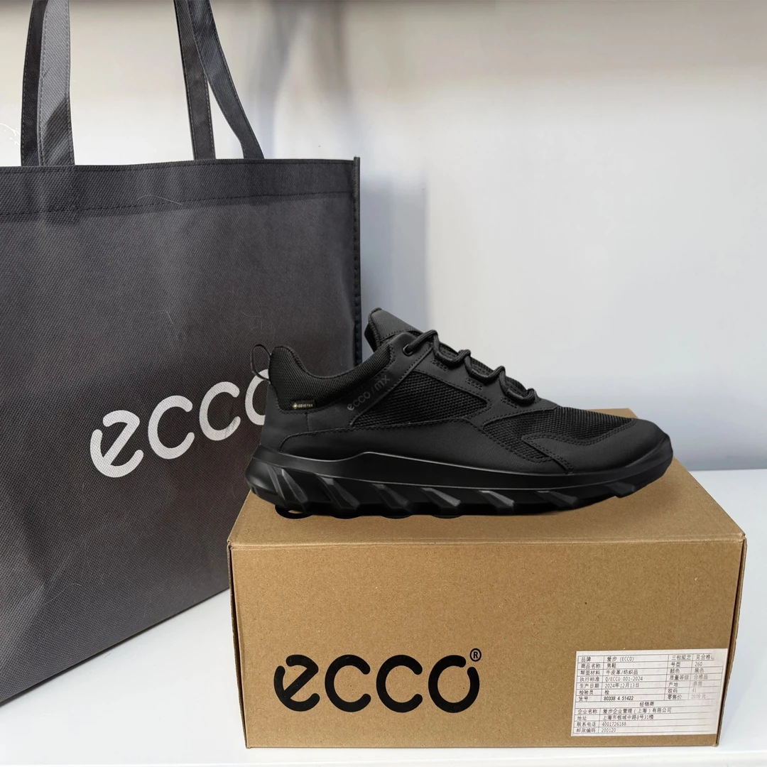 Ecco/爱步【驱动系列】防水老爹鞋男黑色百搭潮流户外运动鞋 820194