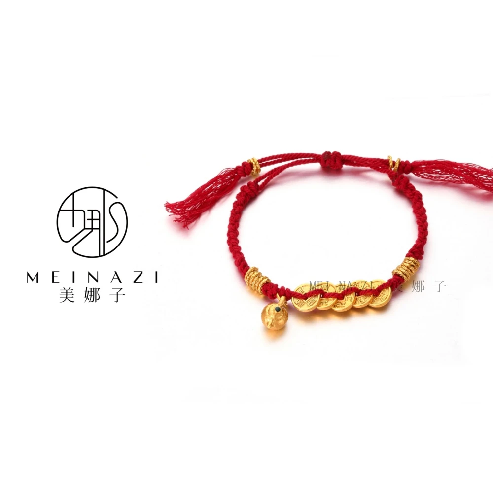 MEINA/把把壶五帝钱手链气质新年礼物新款